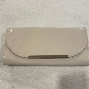 Small clutch with gold chain strap